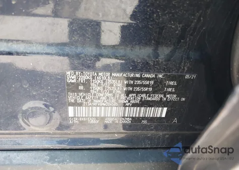 2021 Toyota Rav4 Xle Premium from USA, damaged, VIN 2T3A1RFV6MW204585